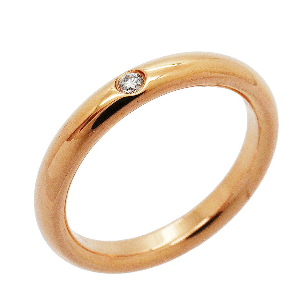 Tiffany & Co. Stacking Band Ring, 1PD (18K Pink Gold) Diamond, Size 6.5, Women's